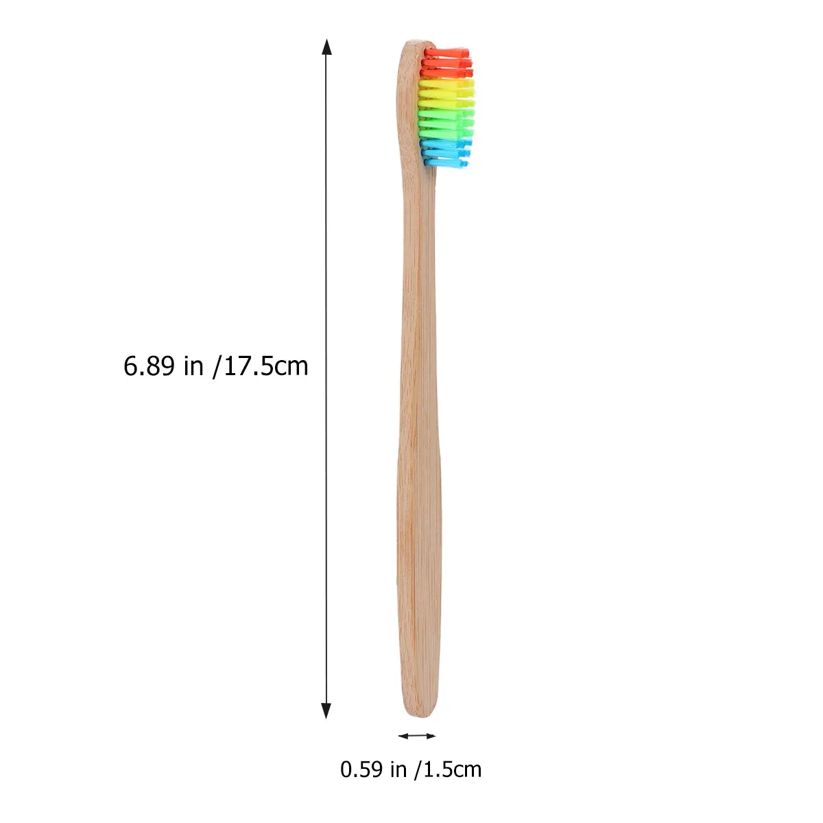 12Pcs Bamboo Toothbrush Antibacterial Biodegradable Handle Ergonomic Design Biodegradable Packaging Sensitive Gums Nylon