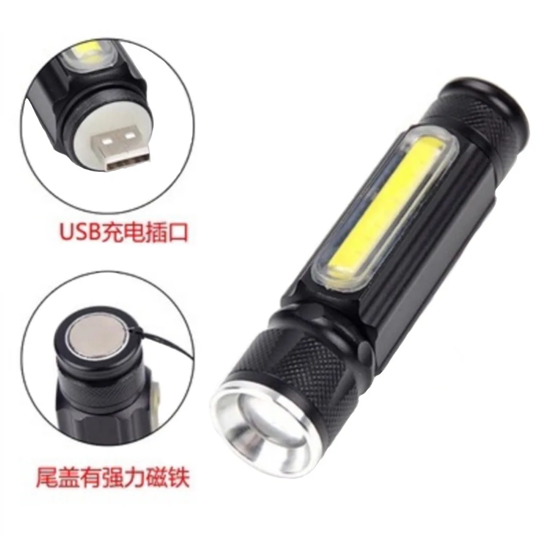 

Аккумуляторная док-станция USB с магнитом, из алюминиевого сплава, водонепроницаемая, высокого качества, EDC, 10 Вт, фонарь, XML T6, COB