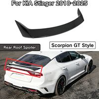 For KIA Stinger 2018-2025 Rear Roof Spoiler Scorpion GT Style Glossy Black Carbon Fiber Painted Car Accessories Body Kit Plastic
