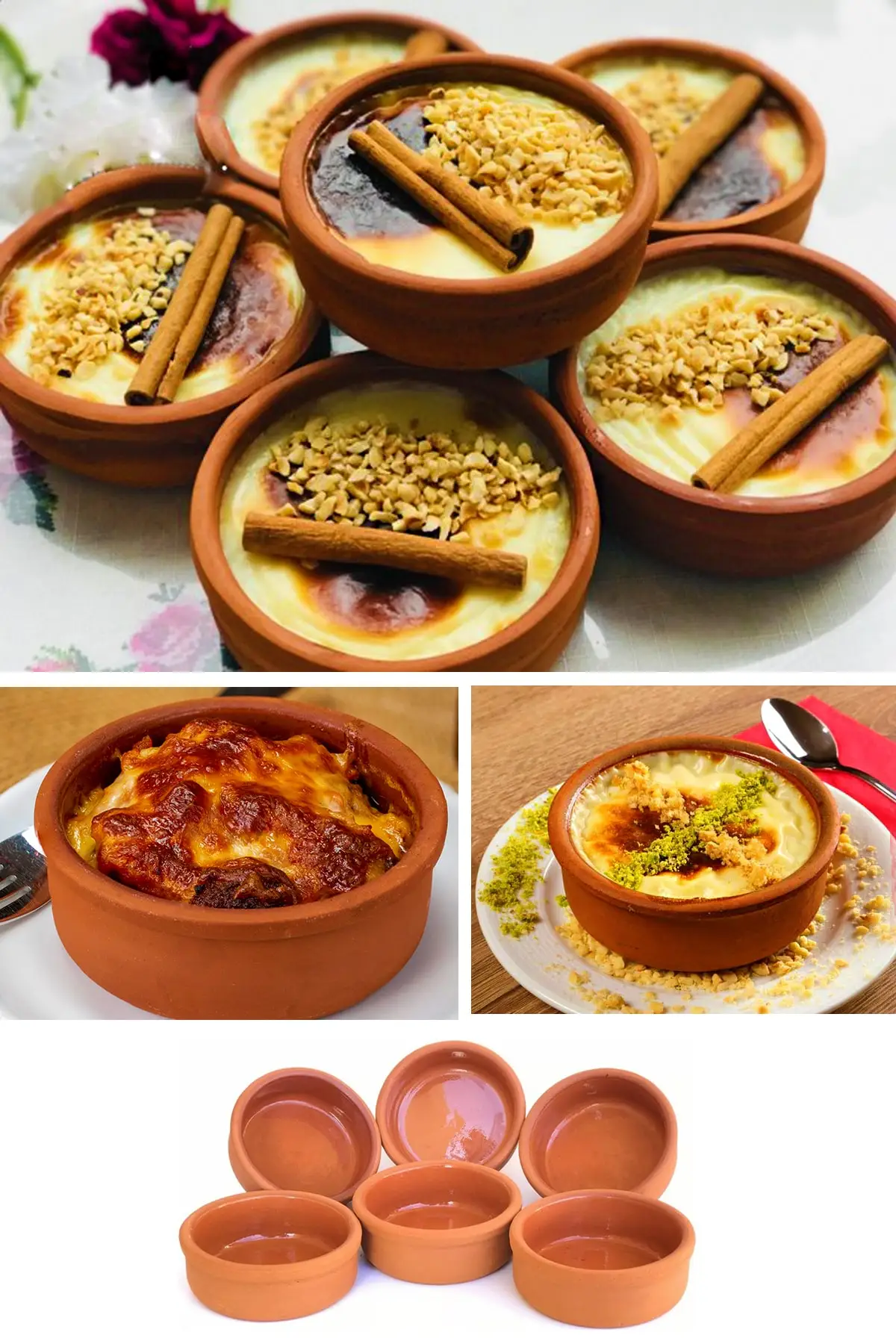 Earth Casserole Set 6 Pcs Dish Cap BOWL Casserole קְדֵרָה SOIL BOWL ЧАША ДЛЯ ПОЧВЫ קערת אדמה Set Meat Vegetable baking