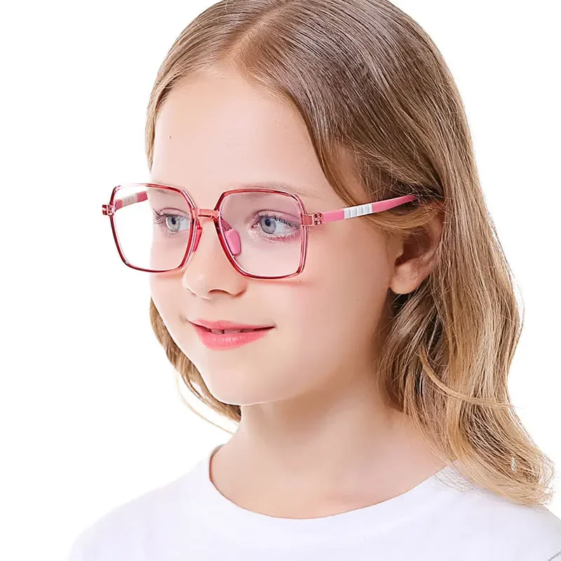 

blue light blocking glasses for kids square shape fashion glasses myopia presbyopia custom prescription glasses for boy gril