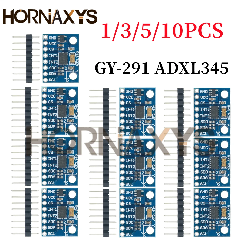 1-10 sztuk GY-291 ADXL345 cyfrowy trójosiowy moduł przyspieszenia grawitacyjnego skośny IIC/SPI transmisyjny w magazynie