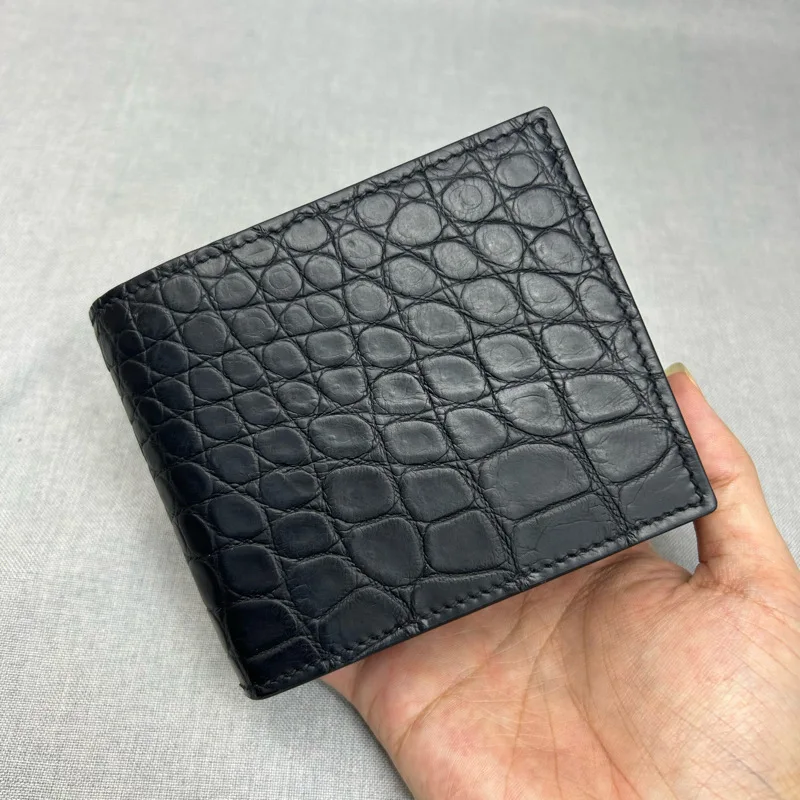 2025 New Designer Luxury Full Matte Crocodile Leather Men Wallets Business Genuine Leather Money Bag For Man Leisure Wallet 45