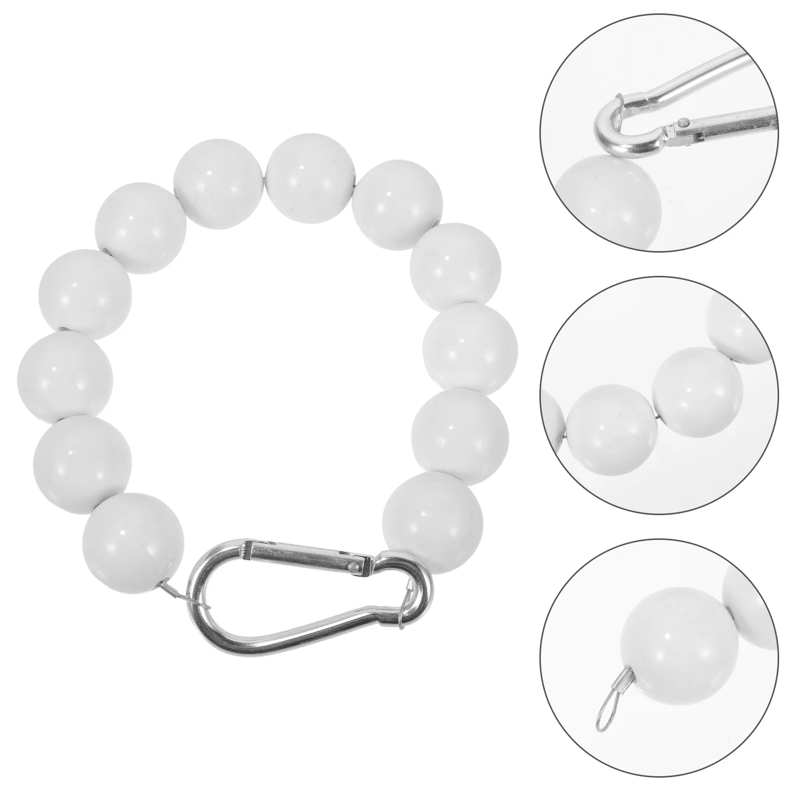 Flagpole Retaining Ring Bead Chain Arrangement Replacement Fixed Rope Beaded Retainer Accessory Acrylic Accessories