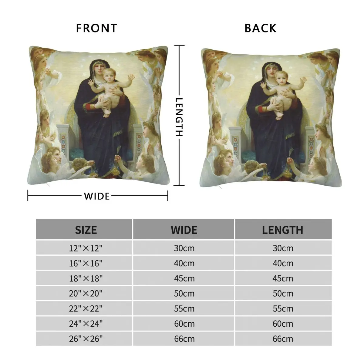 Regina Angelorum Virgin Of Vladimir Square Pillowcase Polyester Linen Velvet Creative Pillow Case Sofa Seater Cushion Cover 18