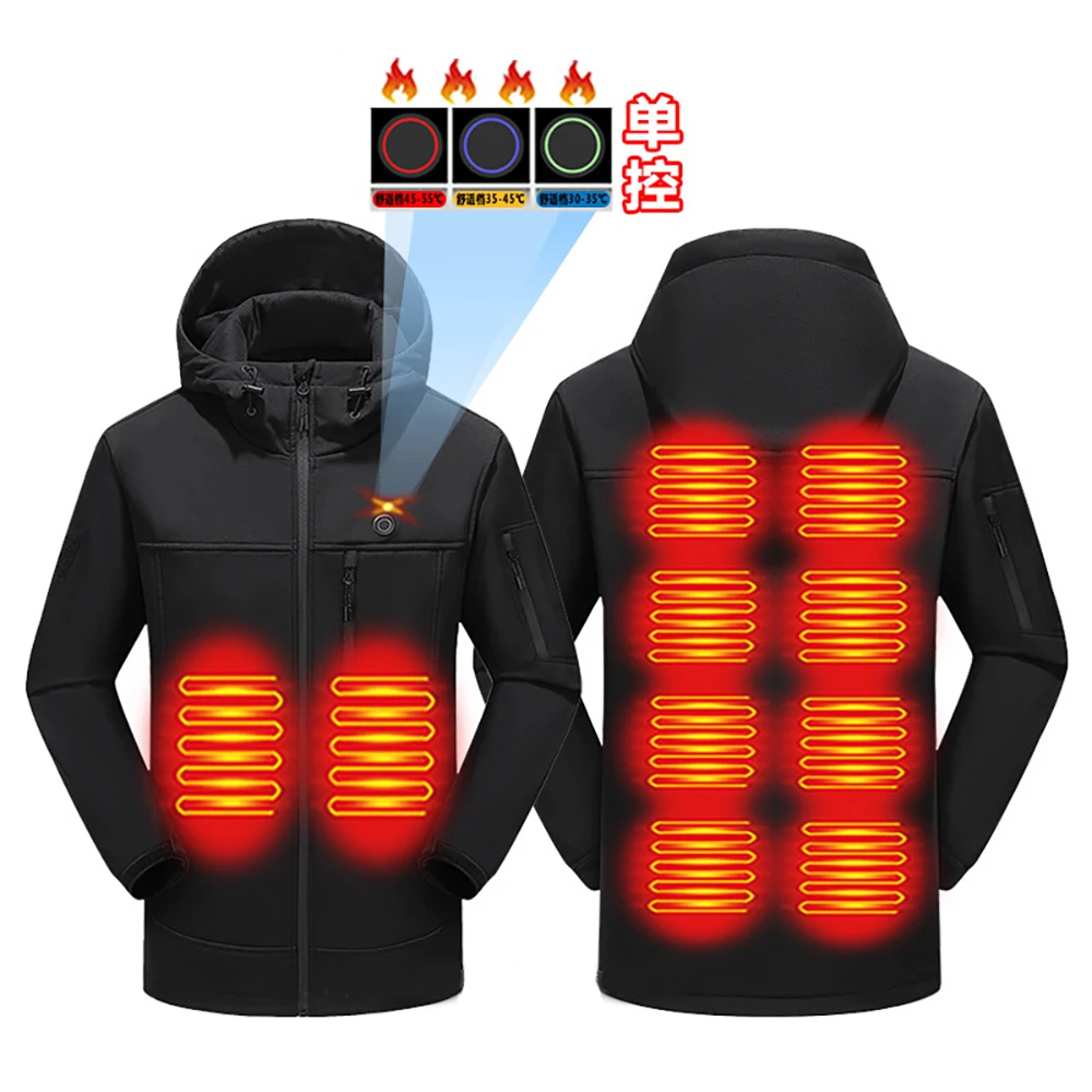 10 Areas Heated Jacket Men Women\'s Winter Self heating Jacket USB Electric Heating Jacket Heated Vest Thermal Coat Clothing