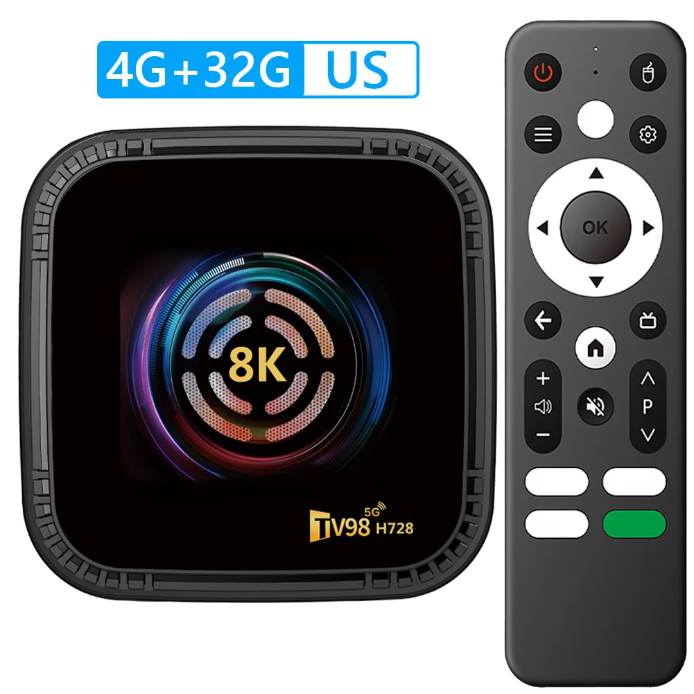 

Android 14 Smart TV Box 4G 32G Media Player 8K HD Android Box with Remote (US)