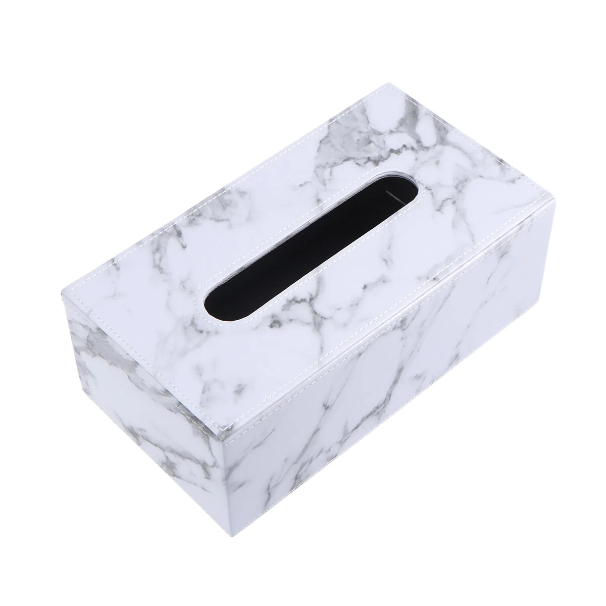 

Marble Box Square Tissue Holder Marbled Napkin Holder Sturdy Home Office Bedroom Decorative Natural