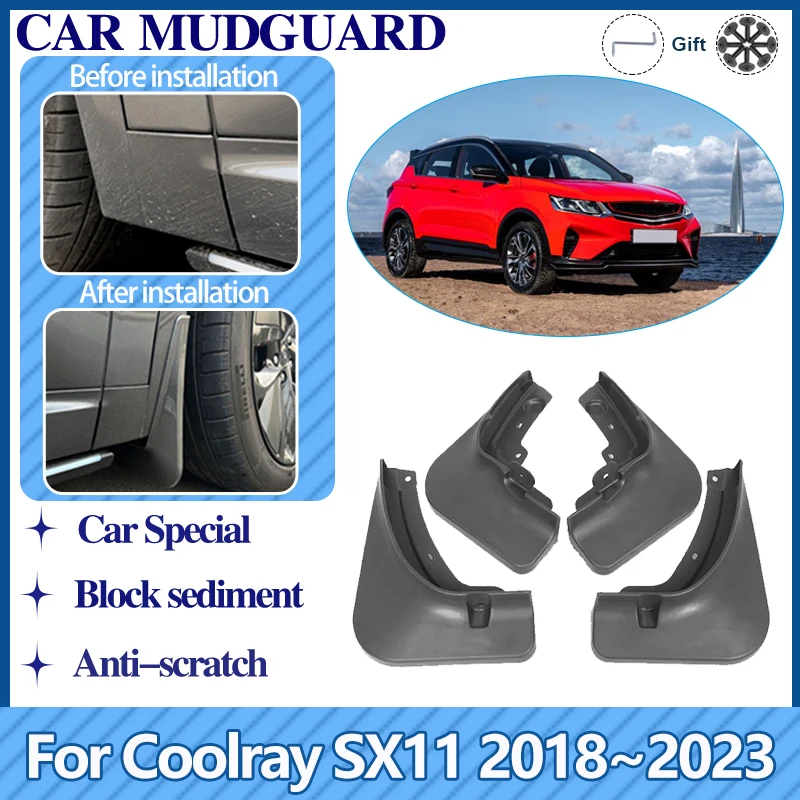 

Mudguards For Geely Coolray Binyue SX11 Proton X50 2018-2023 Flap Fender Anti-splash Mudflaps Auto Accessories Kit Mud Guards 4X