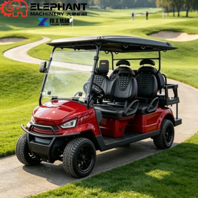 Electric Golf Cart, 4 Seater Retro Appearance Lithium Powered Buggy EEC Approved Export Model