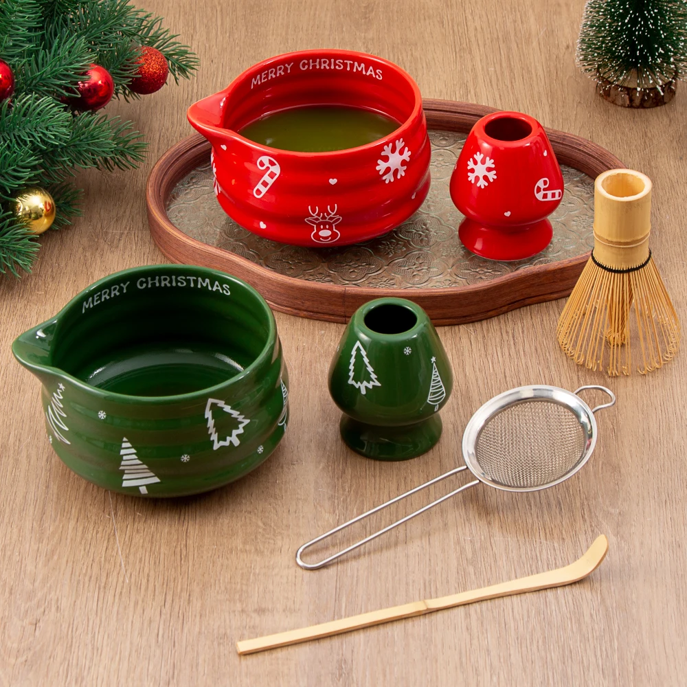 

1st Christmas Matcha Set 5, Cute Christmas Matcha Set, Suitable for Matcha Enthusiasts and Beginners