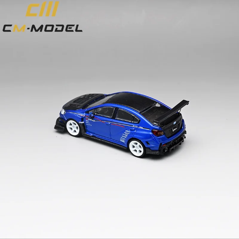 CMModel 1/64 STI Varis Widebody Diecast With replacement wheel blue