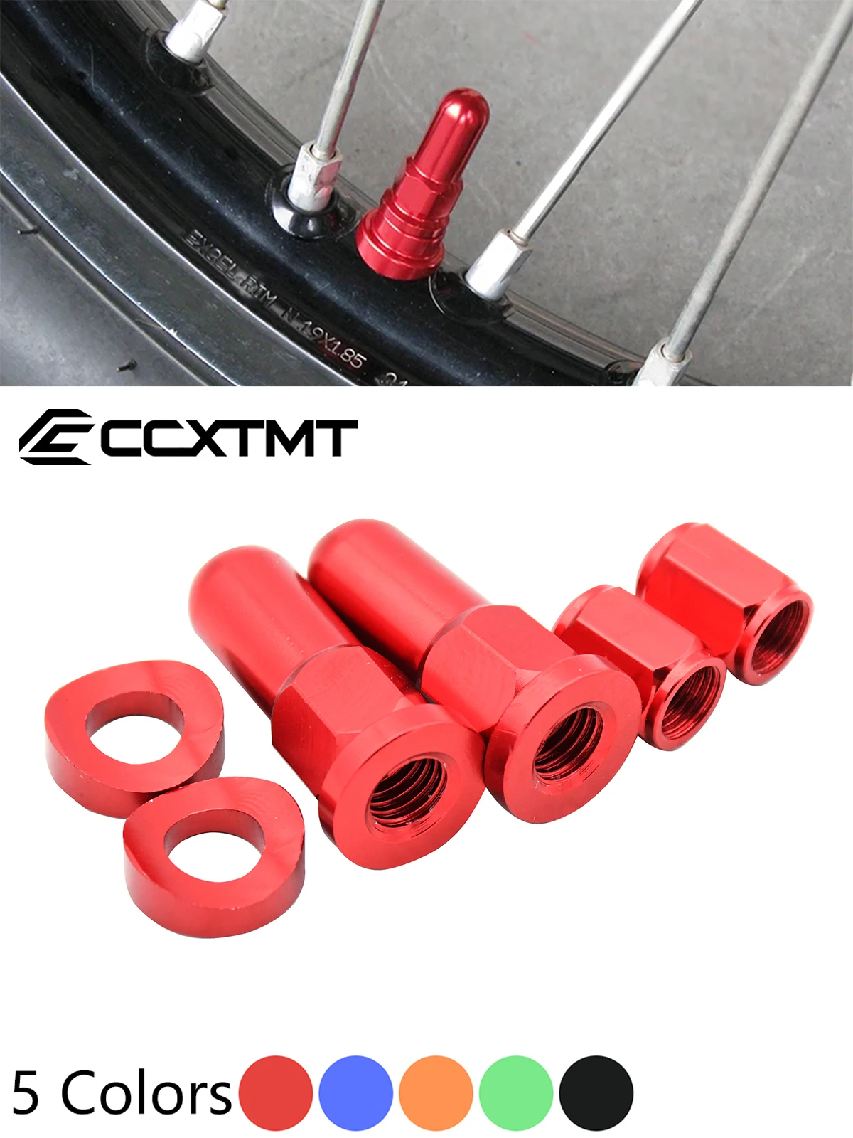 AliExpress NONE Motocross Valve Cap Dirt Bike Rim Lock Nuts Bolts Spacer For KTM Yamaha Honda CRF 250R 450R 250X 450X 250RX 450RX CR125 CR250
