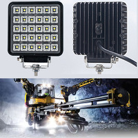 1PC 30W 4 Inch Trator Work Light 6500K Excavator Flood Light Round Offroad Lighting Fits Farm Tractor Engineer Truck 12V 24V 48V