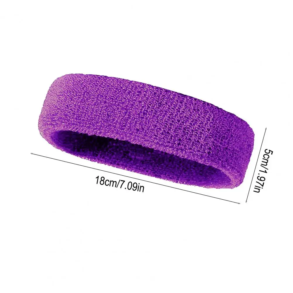 Sweat Control Headband Sports Headband Sweat Absorbing Hairband Elastic Anti-slip Athletic Head Wrap Breathable Wicking Yoga