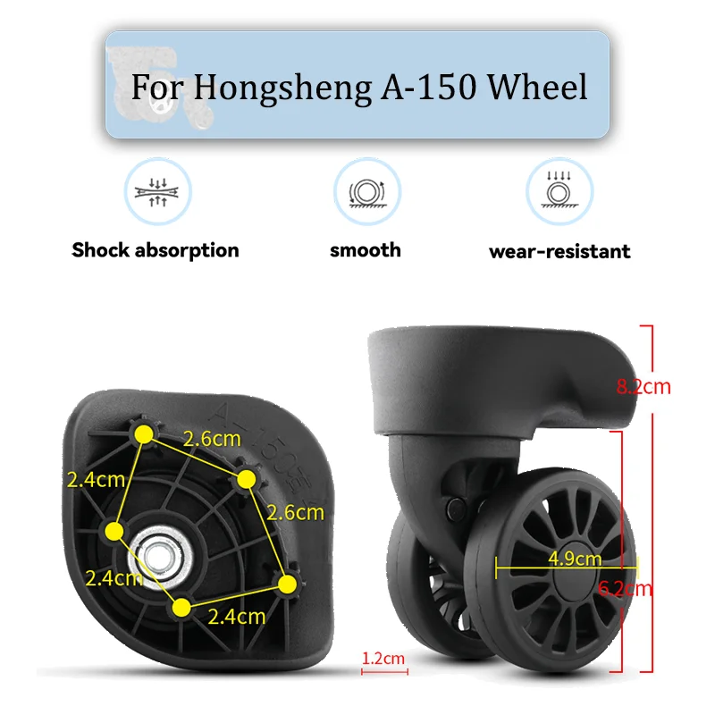 

For Hongsheng A-150 Universal Wheel Replacement Suitcase Rotating Smooth Silent Shock Absorbing Wheel Accessories Wheels Casters