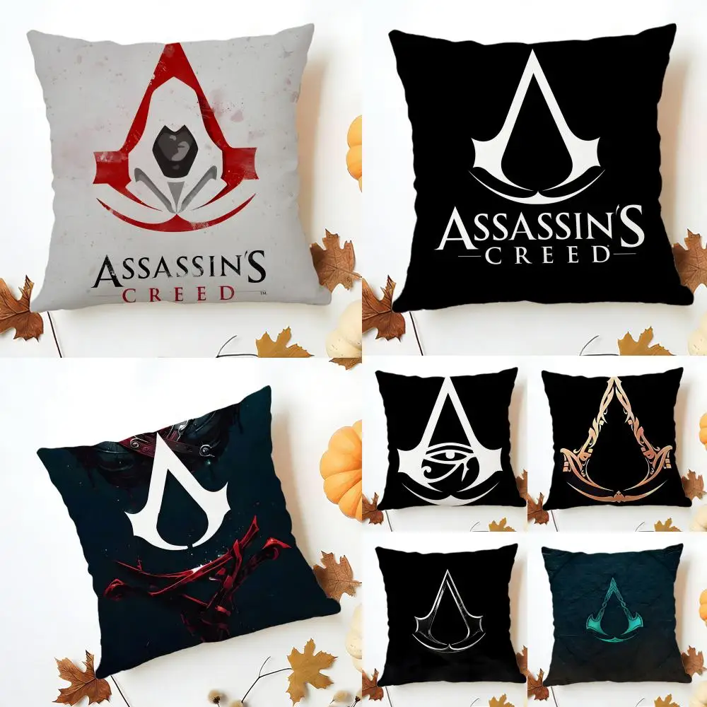 Fashion Cool A-Assassin'S CreedS Icon Cushion Cover Washable Linen Pillowcase Soft  for Sofa Bed Cozy Home Room Decor