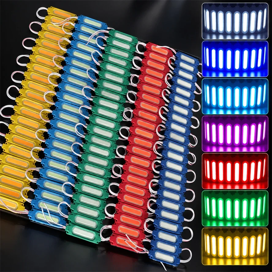 20PCS/lot Polychrome 12V LED COB Module IP65 Waterproof  Advertisement Shop Decor Lamp Holiday Parties Store Atmosphere Lighting