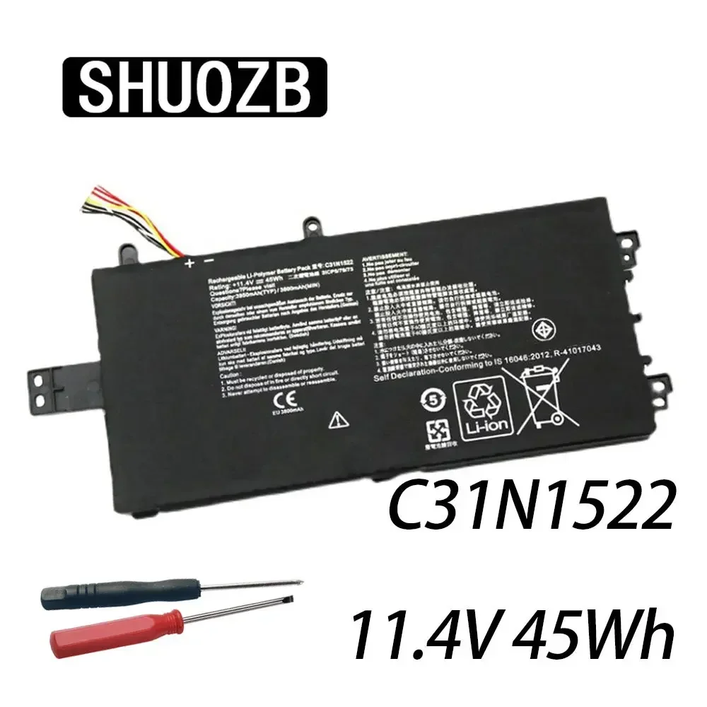 

SHUOZB C31N1522 Laptop Battery For Asus Q553U Q553UB N593UB N593UB-1A Series 0B200-01880000 11.4V 45WH 3950MAH