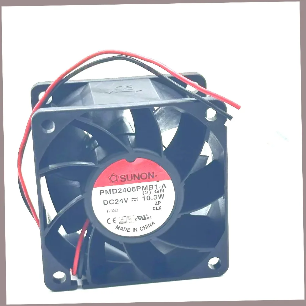 SUNON PMD2406PMB1-A DC 24V 10.3W 60x60x38mm 2-Wire Server Cooling FanIndustrial Equipment Ventilation