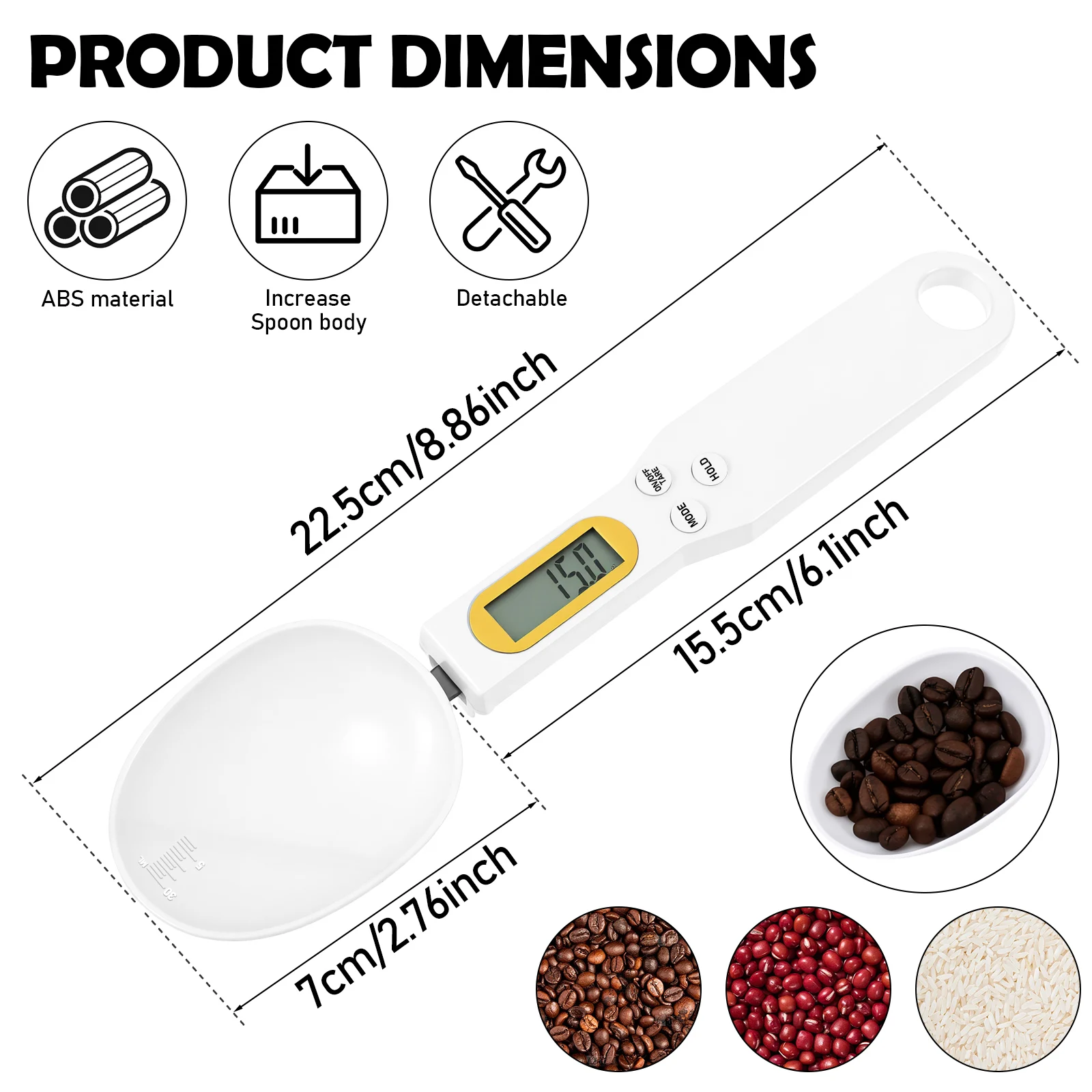 Mini Spoon Scale Digital Kitchen Scale Electronic LCD Food Scale 0.1-500g Cooking Flour Milk Coffee Powder Weight Measure Spoon