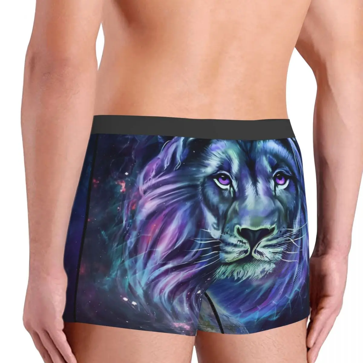 Space Galaxy Wolf Men\'s Panties Guardian Lion Men Boxer Underwear Cotton for Male Large Size Lot Soft