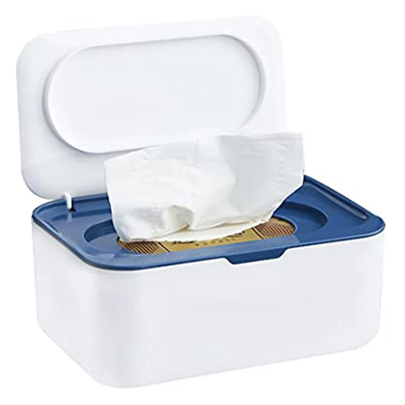 Wet Wipe Dispenser,Baby Napkin Storage Box Holder Container Dust-Proof Wet Tissue Box For Home, Office