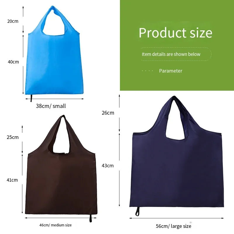 Reusable Foldable Shopping Bag Totes Eco Friendly Shopper Portable Large Capacity Shoulder Handbags Grocery Bags Folding