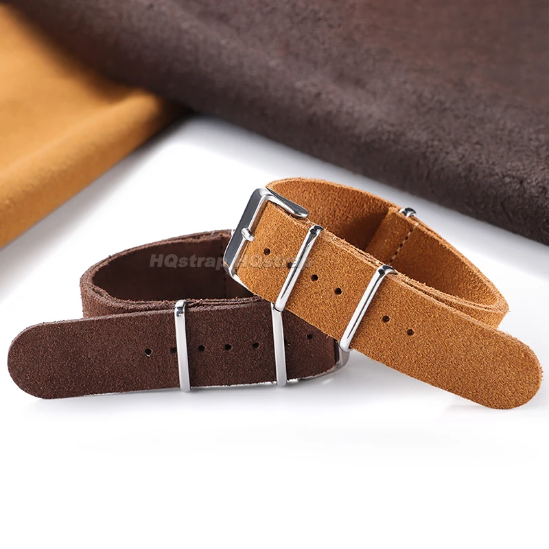 18mm 20mm 22mm 24mm Suede Geniune Leather Strap for Huawei Watch Gt2/Gt3 42/46mm Watchband Soft Comfortable Bracelet Accessories