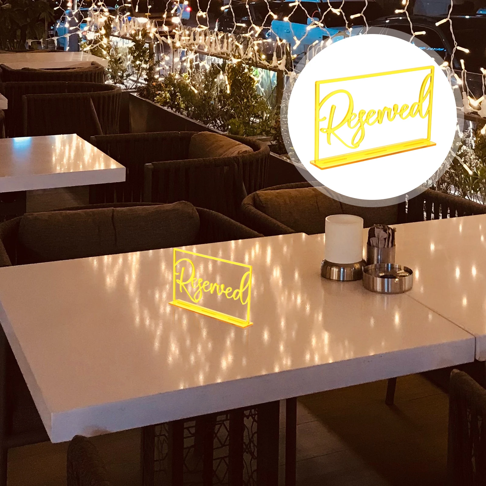 

6pcs Acrylic Wedding Reserved Seating Signs Table Decorations Beautiful Practical Stylish Farmhouse Rustic Modern