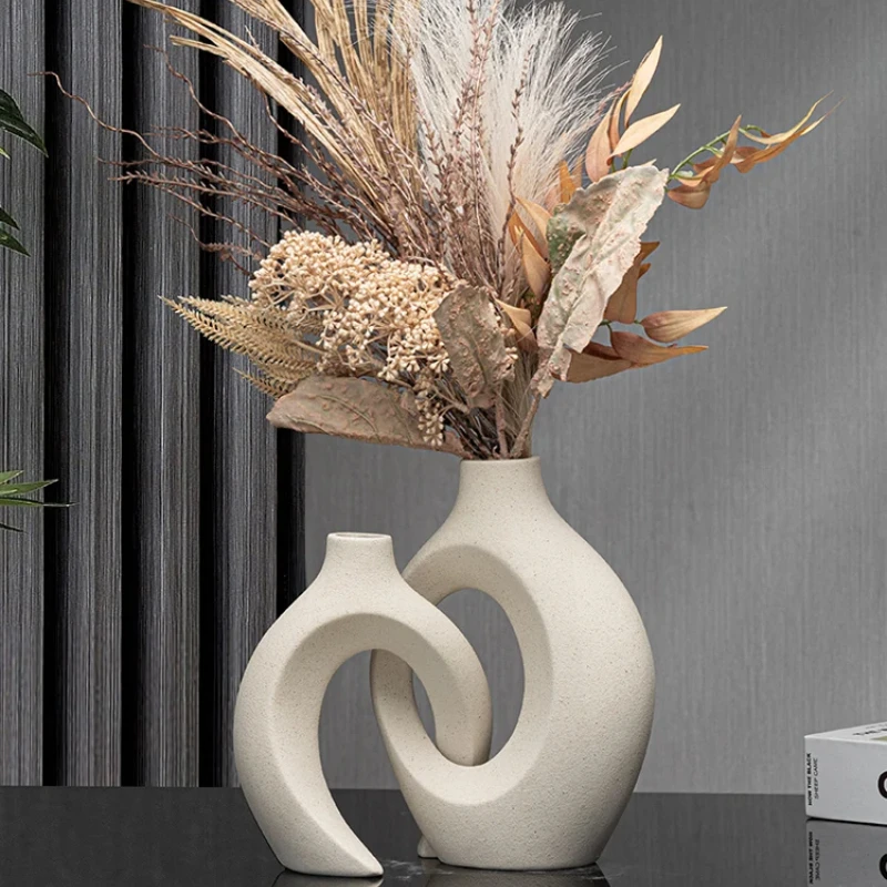 

Modern minimalist and creative ceramic vase decorations, living room, porch, TV cabinet, vase set, home decoration