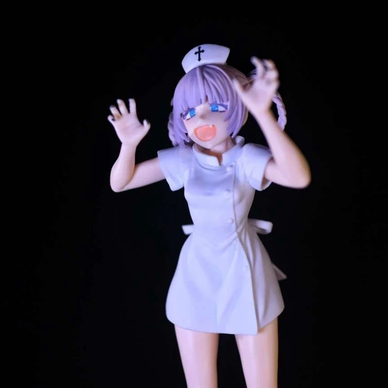 18CM Anime CALL OF THE NIGHT Figure Nanakusa Nazuna White Nurse Dress Up Standing Cute Girl PVC Boxed Gift Toy Collection