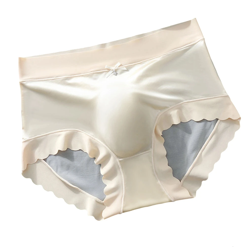 

Men Thin Seamless Lace Ice Silk Calcinha Bow Briefs Adult Underwear Sissy 3D Bulge Pouch Lingerie Ultra Hot Solid Unisex Panties