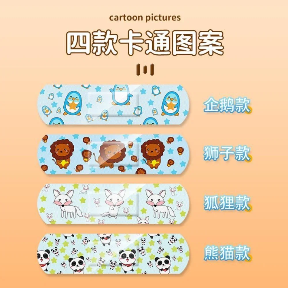 100pcs Waterproof Cute Cartoon Band Aid Wound Adhesive Plaster Bandages First Aid Emergency Kit For Kids Children Baby