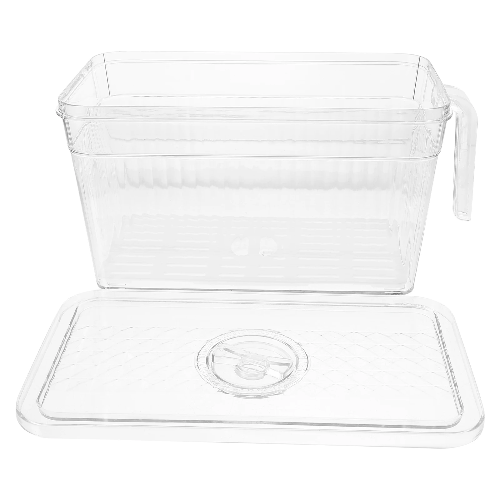 

Refrigerator Storage Box Large Clear PET Fridge Organizer Lid for Egg Fruit Vegetable Freezer Kitchen Cabinet Container