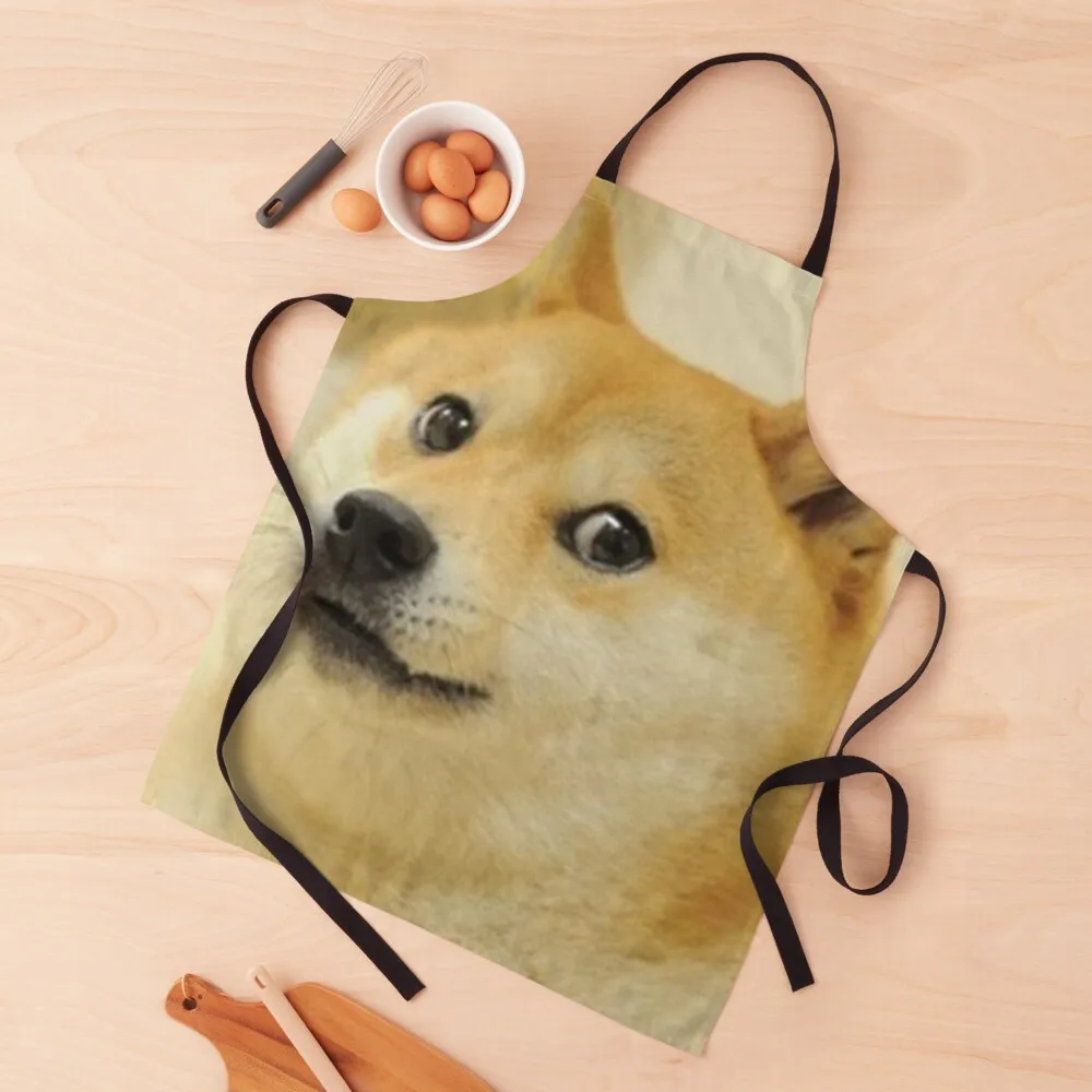 

Doge Meme Apron For Kitchen for women with pocket Apron