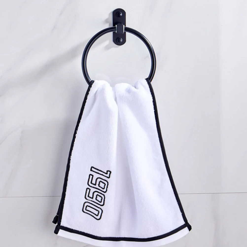 

2pcs Black Rack Multifunctional Wall Hook Aluminum Durable For Towel Rack Bathroom Mirror Flat Surface No Drilling