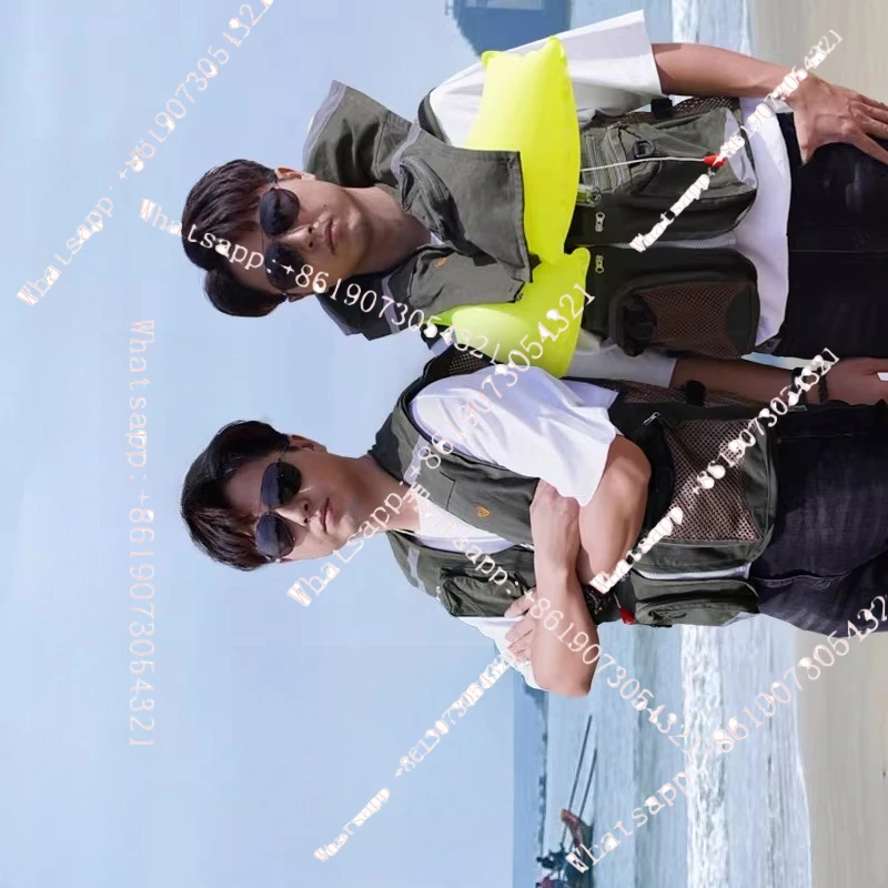 

Summer outdoor fishing vest men's multi-pocket sea fishing boat life jacket adult large buoyancy S50