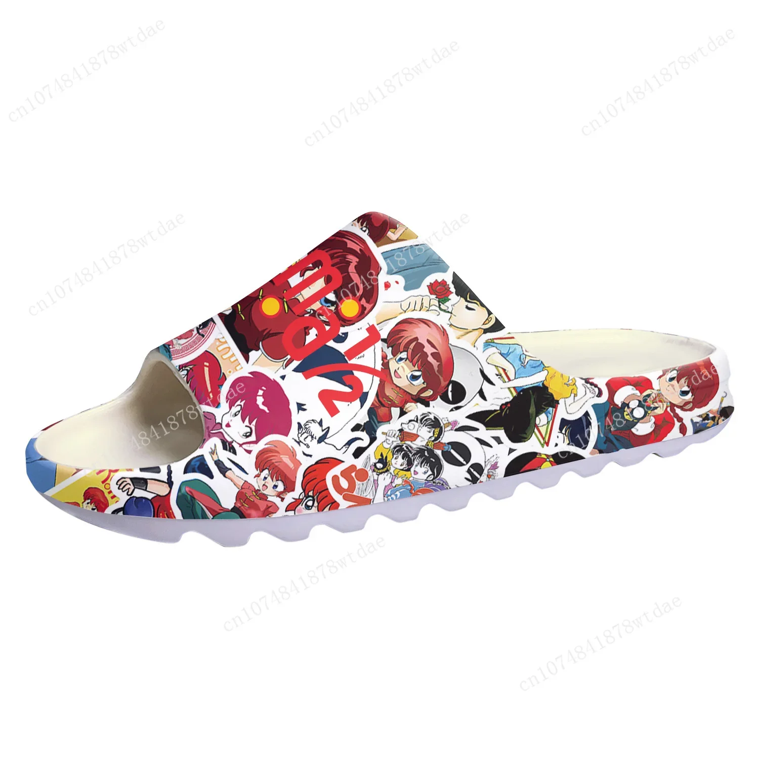 Ranma 1/2 Soft Sole Sllipers Mens Womens Teenager Home Clogs Fashion Anime Cartoon Step In Water Shoes On Shit Customize Sandals