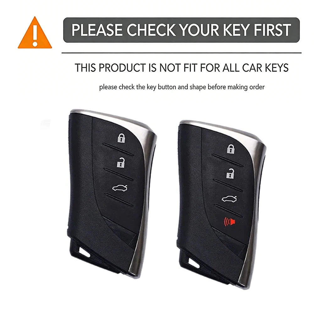 For Lexus NX LC GS RX ES IS LX RC LS500h LS500 LC500 LC500h Silicone 3 4 Button Remote Key Cover Car Key Case Holder Keychain