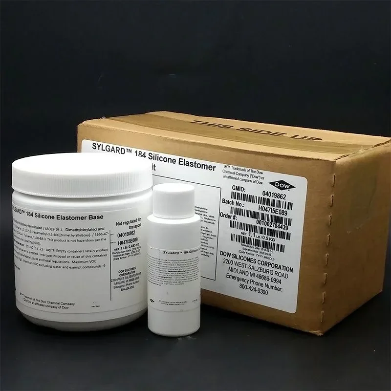 American Dow Corning DC184 PDMS الغراء البصري Dow Corning 184 واضح Polydimethylsiloxane مرنة بوتينغ الغراء