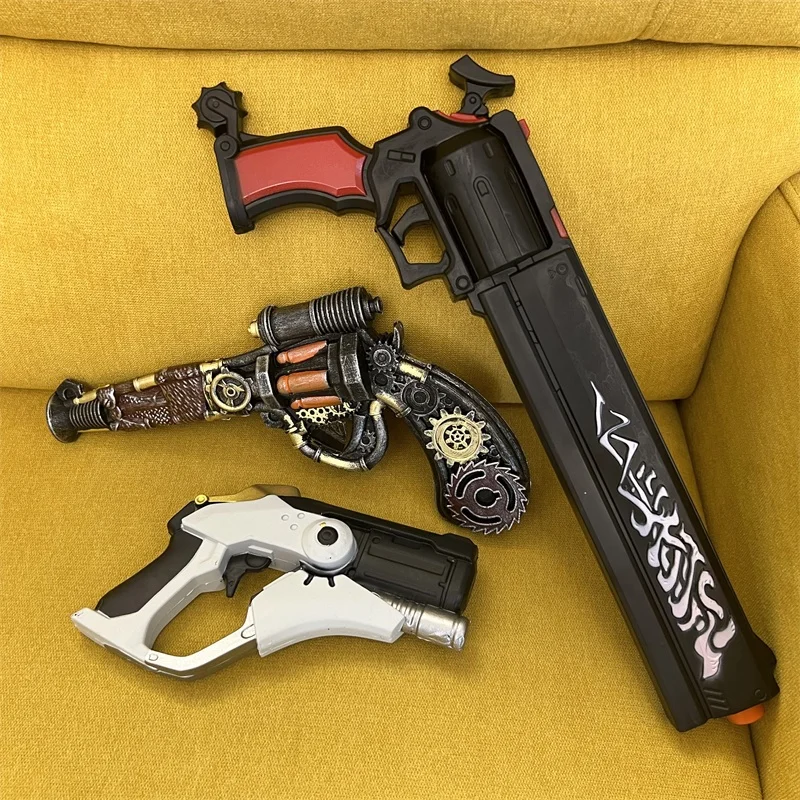 

Технологический револьвер, модель пистолета, красные пожарные пистолеты, оружие для косплея, реквизит, лазерная винтовка, безопасность, искусственная резина, подарочные игрушки