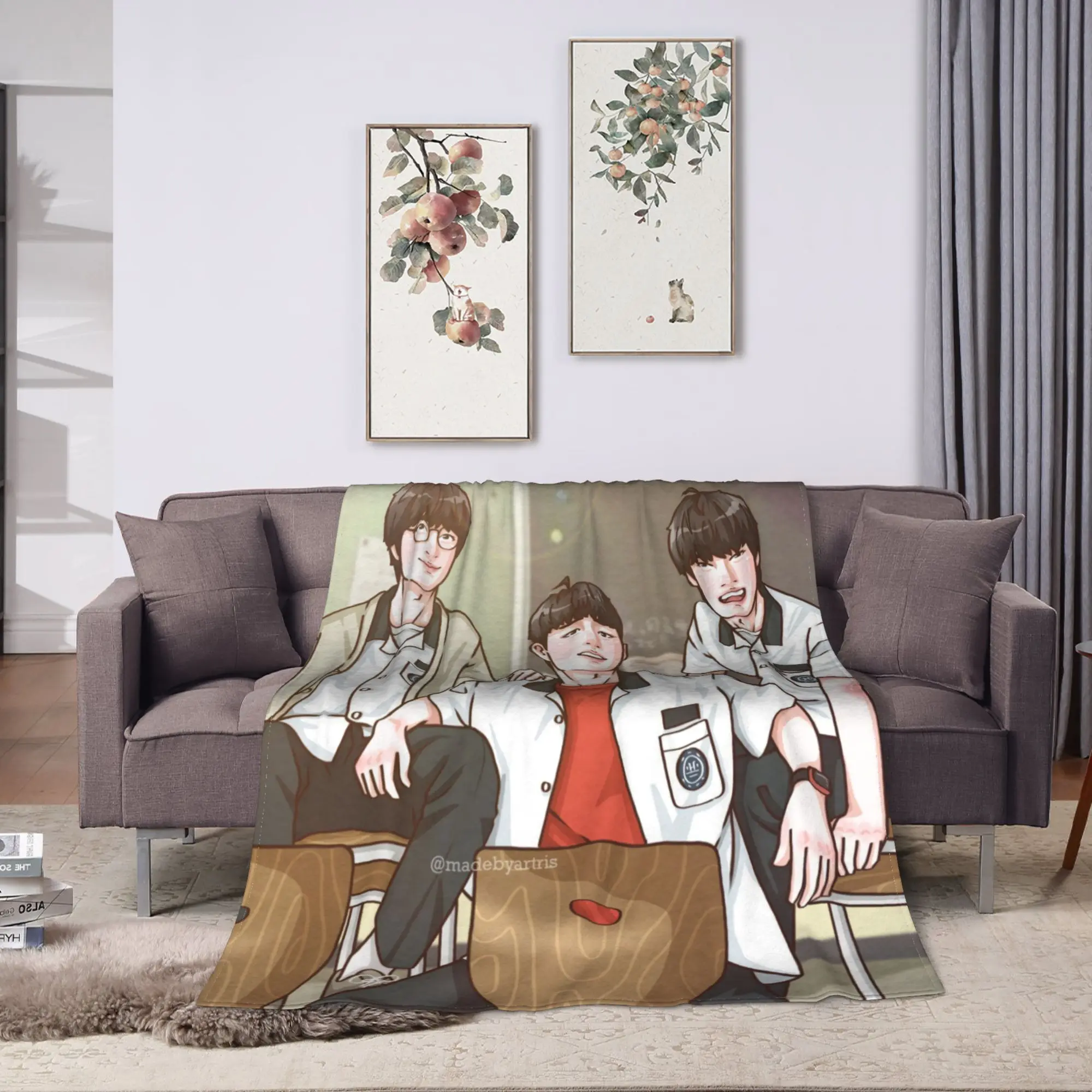 Hot Kdrama Weak Hero Class Blanket Quality Warm  Throw Blanket Winter Boy Girl Couch Bed Fluffy Bedspread