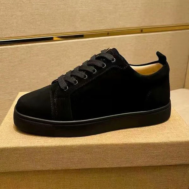 

Men's High Quality SSS Casual Sneakers High Street Rivet Luxury Men's Women's Red Bottom Shoes Flat Shoes Zapatillas De Deporte