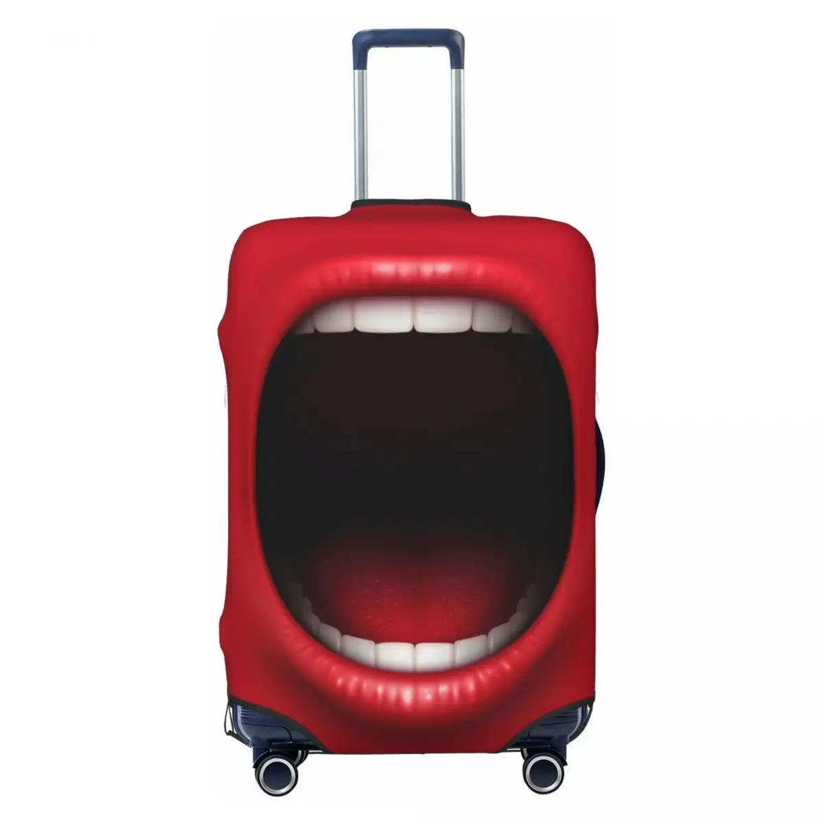 3d Red Lip Suitcase Cover Funny Expression Fashion Cruise Trip Flight Elastic Luggage Supplies Protection Christmas Gift