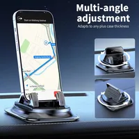 Car Phone Mount Anti Slip Silicone Dashboard Phone Holder 360-Degree Free Rotation Universal Head-Up Navigation Holder 4