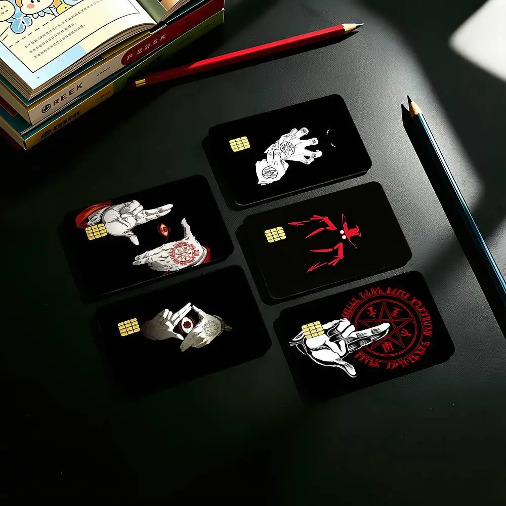 Cool H-Hellsing Ultimate Logo Credit Card HD Stickers Game Card Decal Small Chip Waterproof Sticker Gift