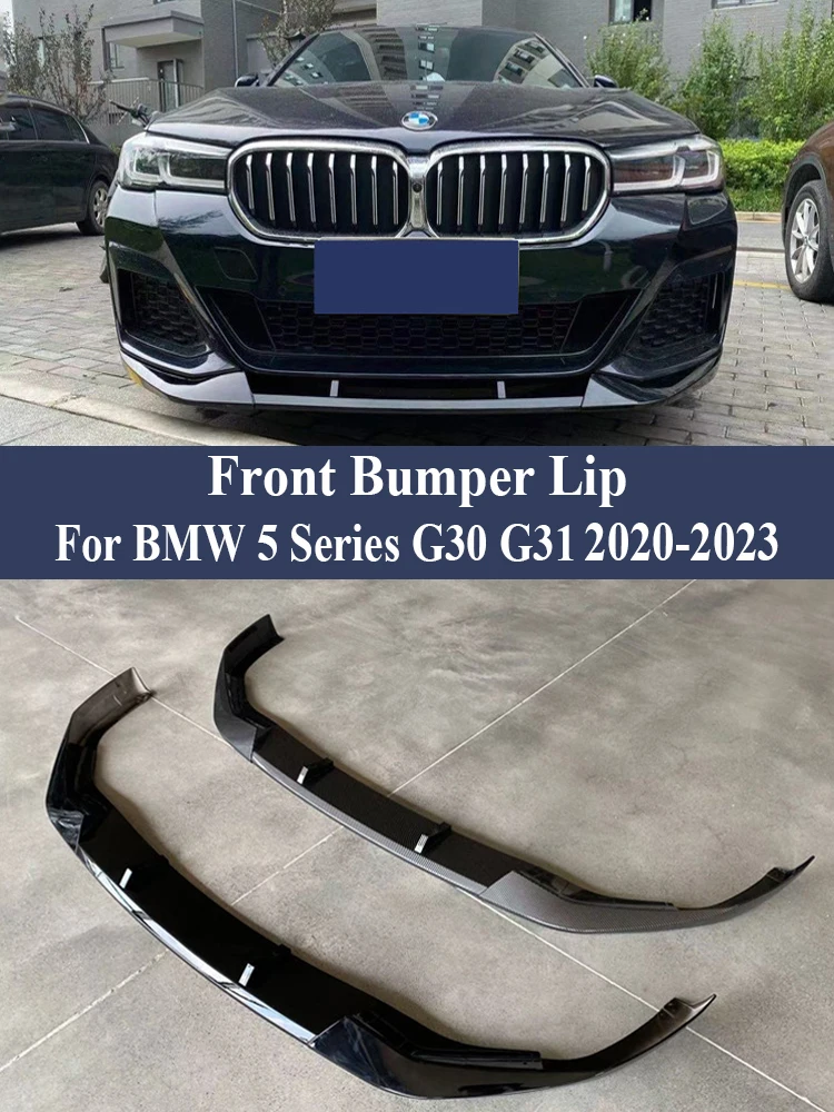 3 Piece Front Bumper Lip M Tech MP Front Splitter Skirt Spoiler Diffuser Guard Protection For BMW 5 Series G30 G38 2017-2023