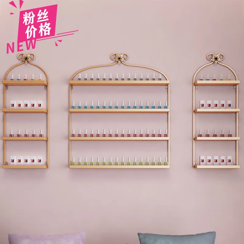 Nail art shelf Wall hanging Wrought iron nail polish rackNail art wallshelf Nail polish glueshelf Display rackPerfumerack