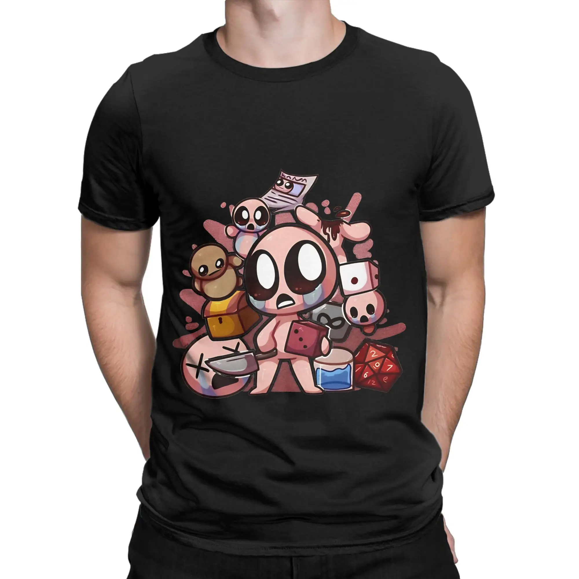 The Binding Of Isaac Classic poster painting Novelty 100% Cotton T-Shirt The Binding Of Isaac Rebirth Tops Tees For Men